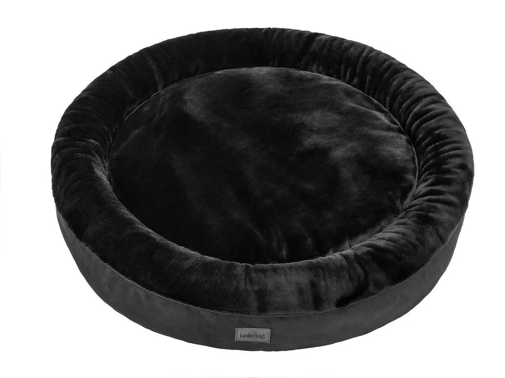  Hundebett Hobbydog RABBIT Tierbett Hundesofa Schlafplatz Couch Rund Plüsch XXL Schwarz