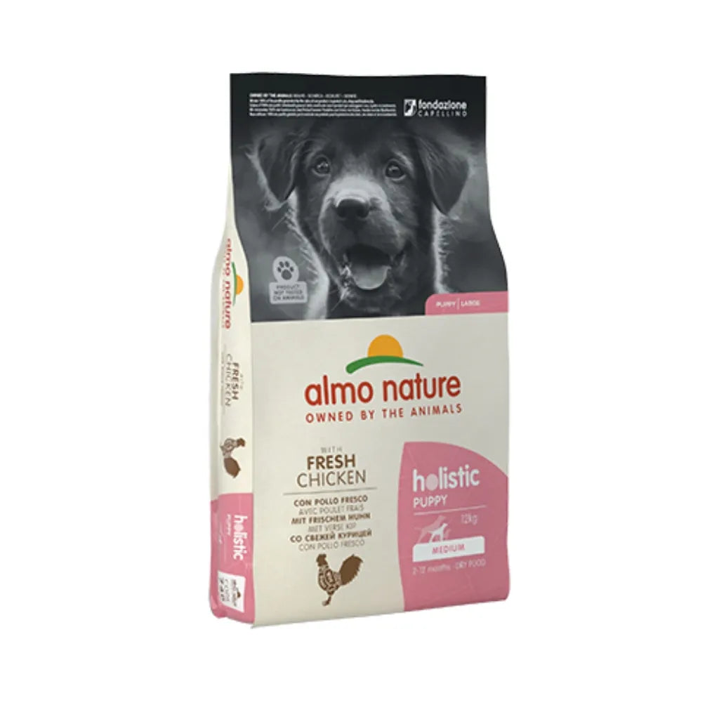  Almo Nature Hond Holistic Droogvoer Für Kleine Hunderassen - Puppy - Huhn M/L - 12kg - Medium