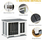  Pawhut Hundehütte Tannenholz Faltbarer Hundekäfig Hundehaus Mit Fenster Transportbox Transportkäfig Haustierkäfig Grau 84,5 X 51,4 X 61 Cm