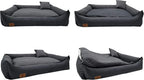  Hundebett Für Große Hunde - Hundesofa Mit Wendekissen 120x85cm [ Graphit ] EU & ®