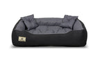  Hundebett PRESTIGE Bett Hund Sofa Schlafplatz Kissen Korb Liege Tierbett 100 X 75 Cm Grau