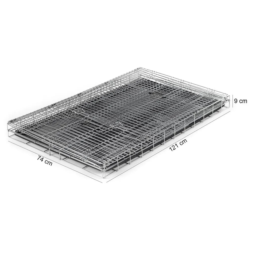  Zoomundo Faltbarer Tierkäfig / Transportbox - Silber Größe XXL