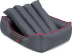  Hundebett Hundesofa Hundekorb, XXXL, 131 X 110 Cm, Grau Mit Einem Roten Streifen