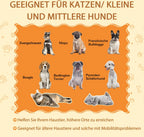  PawHut Hundetreppe 2 In 1, 4 Stufige Katzentreppe, Haustiertreppe Mit Stauraum, Hocker, Tiertreppe, Haustierrampe, Für Sofa, Bett, Polyester, Hellgrau, 84 X 45 X 49 Cm