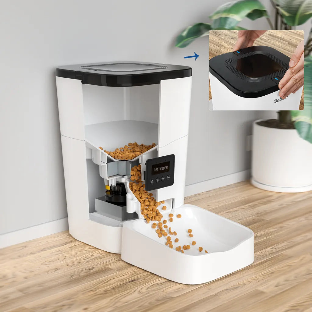  3L WIFI Elektronischer Futterautomat Futterspender Automatischer Futternapf Für Katzen Hunde Programmierbar 4 Mahlzeiten Pro Tag Netzteil / Batterie