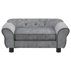  VidaXL Hundesofa Grau 72x45x30 Cm Plüsch