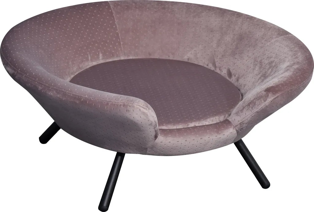  Pawhut Hundesofa In Beckenform Mit Weichem Bezug, Haustiersofa Mit Metallbeinen, Hundebett, Katzensofa, 74 X 68,5 X 31 Cm