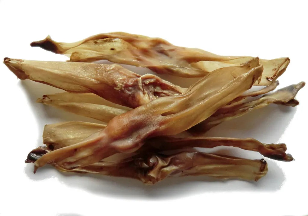  Kaureks Natur Hundeleckerlies Kaninchenohren 2x500g Ohne Fell Hasenohren, Fettarm, Kauartikel, Kausnack