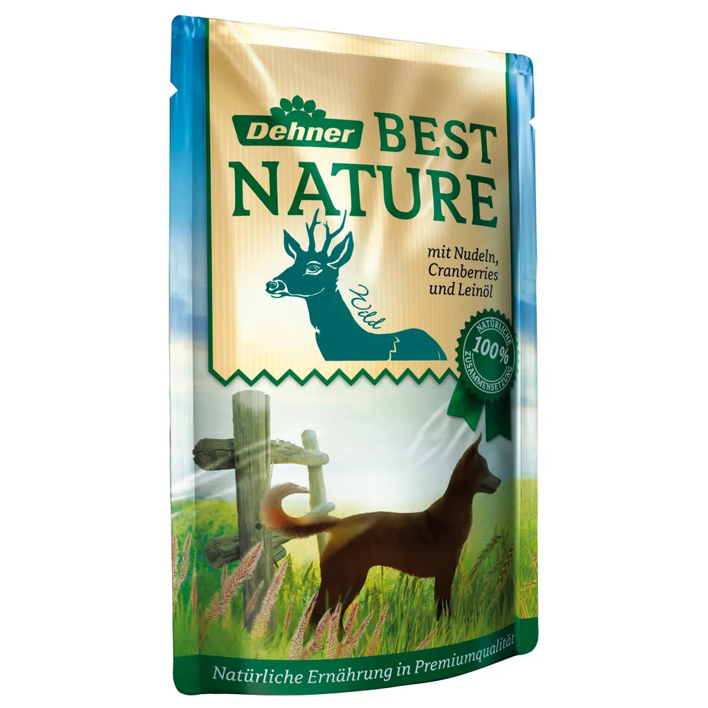  Dehner Best Nature Hundefutter Adult, Wild Und Nudeln Mit Cranberries, Im Beutel, 12 X 150 G (1.8 Kg)