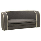  VidaXL Klappbares Hundesofa 76x71x30 Cm Waschbare Kissen Leinen Grau