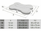  Hundematratze Hundebett Kissen Liegen KNOCHEN Hundekissen Bett Sofa Glamour Schwarz L