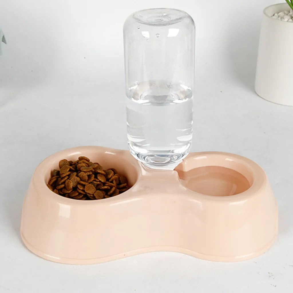  Fütterung Hundenäpfe Katzennapf Futterspender Wasserspender Futternapf Haustiere Hund Katze Futterstation Futterautomat Für Trockenfutter (Grau)