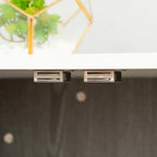 PawHut Hundekäfig Aus Holz Mit Tischoberfläche Schrank Kissen Erhöhtes Design Hundebox Hundehütte Hundekisten Für Mittelgroße Kleine Hunde Beistelltisch Design Innen Grau+Weiß 85 X 55 X 75 Cm