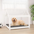  VidaXL Hundebett Weiß 81x60x70 Cm Massivholz Kiefer