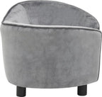  VidaXL Hundesofa Grau 69x49x40 Cm Plüsch