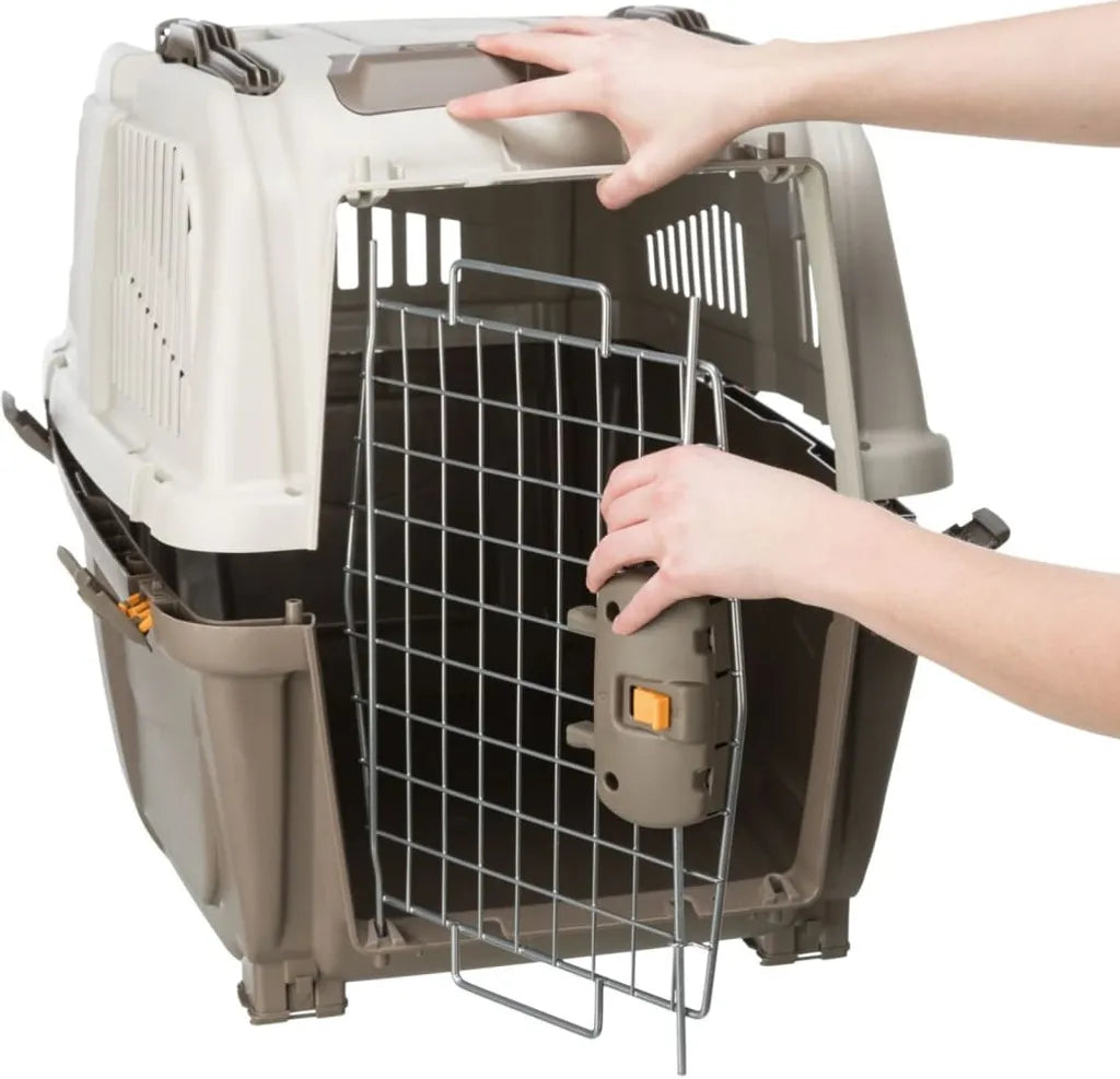  TRIXIE Transportbox Für Haustiere Skudo S-M Taupe