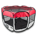  Bituxx Welpenlaufstall Farbe Rot, MS-16124