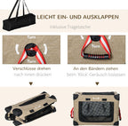  PawHut Hundebox Hundetransportbox Reisebox Faltbar Hundetasche Transporttasche Mit Tragegriff Tragetasche Für Tiere Atmungsaktiv Oxfordstoff Khaki 48,5 X 33,5 X 33 Cm