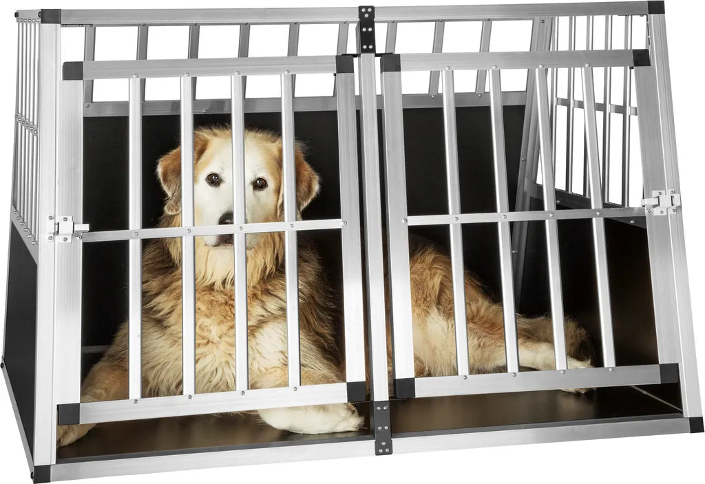  Tectake Hundetransportbox Doppel Mit Schräger Rückwand - Ohne Trennwand