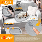  LOVPET® Hundebox Hundetasche Transportbox 2in1 Hunde & Katzentasche Hundetransportbox Inkl. Pet-Kissen + 3x Beutelrollen + Napf 44x31x36xm Transporttasche Für Haustiere, Haustiertransportbox, Farbe:Anthrazit
