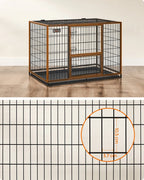  FEANDREA Hundekäfig, 107 X 70 X 74,9 Cm, Mit 2 Türen, Schwarz PPD001B01