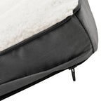  Juskys Hundebett Milow Orthopädisch - 112x81 Cm - Hundekissen Flauschig & Formstabil - Bezug Abnehmbar & Waschbar – Hundesofa Für Große Hunde - Beige