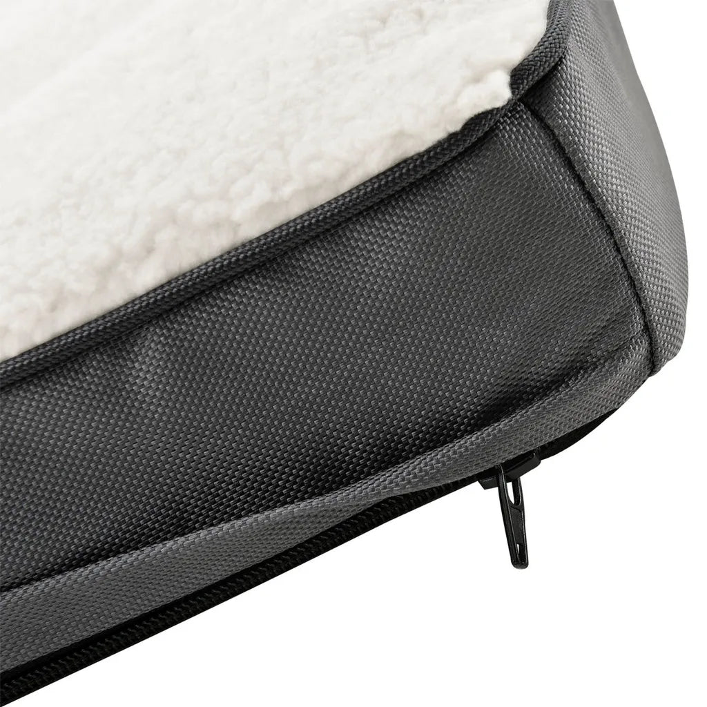  Juskys Hundebett Milow Orthopädisch - 112x81 Cm - Hundekissen Flauschig & Formstabil - Bezug Abnehmbar & Waschbar – Hundesofa Für Große Hunde - Beige