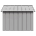  VidaXL Hundehütte Grau 116,5x103x81,5 Cm Verzinkter Stahl