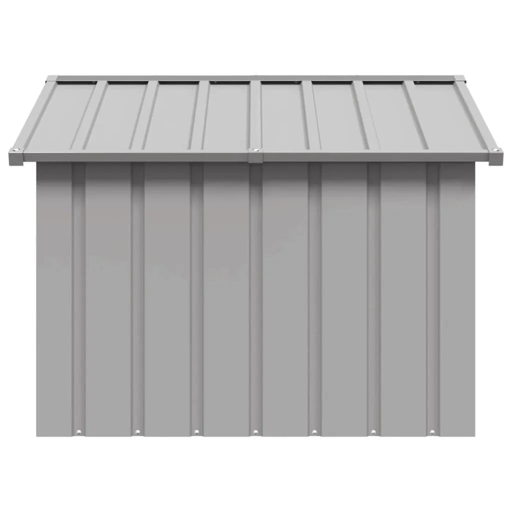  VidaXL Hundehütte Grau 116,5x103x81,5 Cm Verzinkter Stahl