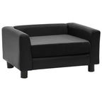  VidaXL Hundesofa Schwarz 60x43x30 Cm Plüsch Und Kunstleder