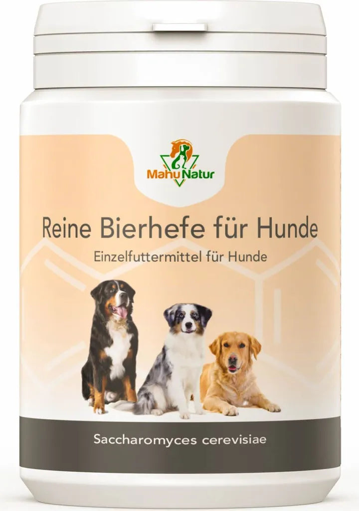  Reine Bierhefe Hund 400g I Pulver Für Hunde, Katzen & Pferde I Naturprodukt Für Haut Und Schönes Fell I Reich An B, E & H-Vitaminen