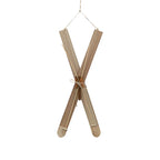  Deko Ski Zum Auhängen H62cm Holzski Skipaar Winterdeko Weihnachtsdeko Schnee Skihütte