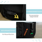  PawHut Welpenlaufstall Tierlaufstall Faltbarer Welpenauslauf Freigehege Laufstall Aus Oxfordstoff Für Kleine Hunde Und Katzen Wasserdicht Tragbar Cremeweiß+Schwarz 92 X 92 X 58 Cm