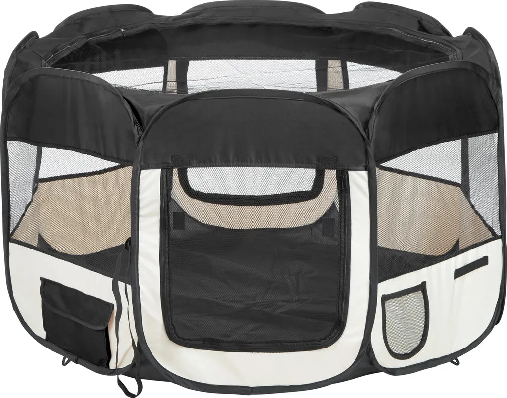  Tectake Tierlaufstall Aus Polyester Inkl. Tragetasche - Schwarz