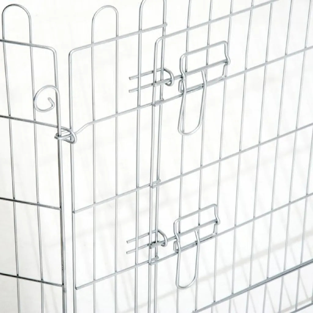  PawHut Freilaufgehege Welpenauslauf Welpenzaun Laufstall Welpengitter Für Tiere 8-teilig B63 X H60 Cm