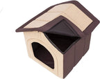  Hobbydog Hundehaus Hundehöhle Hundehütte Stoff INARI Tierhaus Beige Braun R2: 44 X 38 X 45 Cm