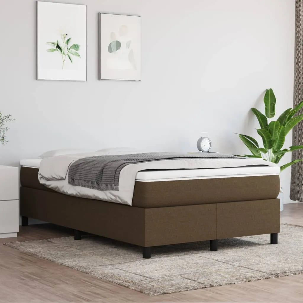  VidaXL Boxspringbett Dunkelbraun 120x200 Cm Stoff