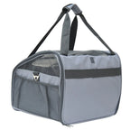  PawHut Hundetasche Auto Hundebox Transportbox Tragetasche Autositz Katze 41 X 34 X 30cm Oxford Gewebe Grau