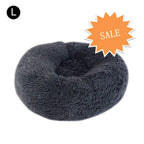 Hundebett Tierbtt Katzenbett Hundesofa Katzensofa Kissen Flauschig, Weich U. Waschbar Für Katzen Hunde, Dunkelgrau,Durchmesser 60cm