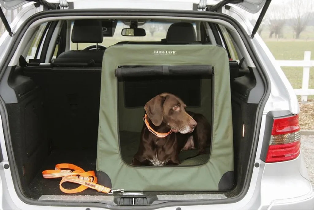  Farm-Land Auto Transportbox Faltbare Autobox Hundebox Schwarz