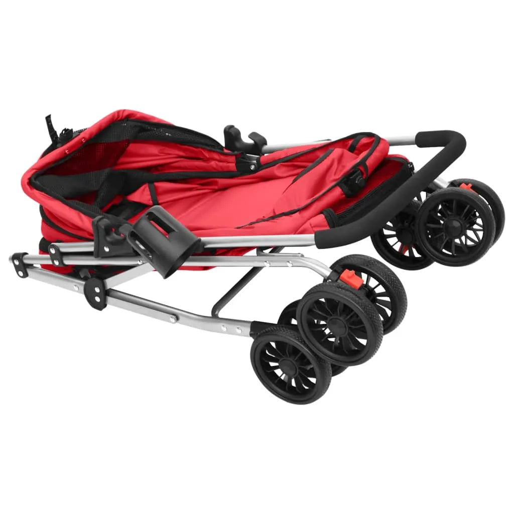  VidaXL Hundewagen Faltbar Rot 76x50x100 Cm Oxford-Gewebe