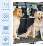  PawHut Hundeschutzgitter Auto, Verstellbares Trenngitter Für Hunde, Universal Kofferraum Hundegitter, Autotrennwand, Kofferraumgitter, Stahl, 89-150 X 76-124 Cm