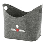  Aufbewahrungskorb "Hundekopf" Hundespielzeug Aufdruck 34x32x22cm Hellgrau Hund Ordnungskorb Filzbox
