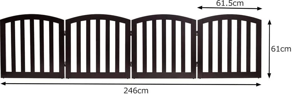  COSTWAY 4-teiliges Absperrgitter Hunde, Schutzgitter Holz Klappbar, Treppengitter Hundeabsperrgitter Türschutzgitter