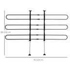  PawHut Hundeschutzgitter Auto, Verstellbares Trenngitter Für Hunde, Universal Kofferraum Hundegitter, Autotrennwand, Kofferraumgitter, Stahl, 89-150 X 76-124 Cm