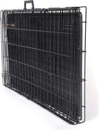  Feandrea Hundekäfig, XXL, 122 X 74,5 X 80,5 Cm, Klappbar, Mit 2 Türen, Ausziehbare Kunststoffschale, Schwarz PPD48H