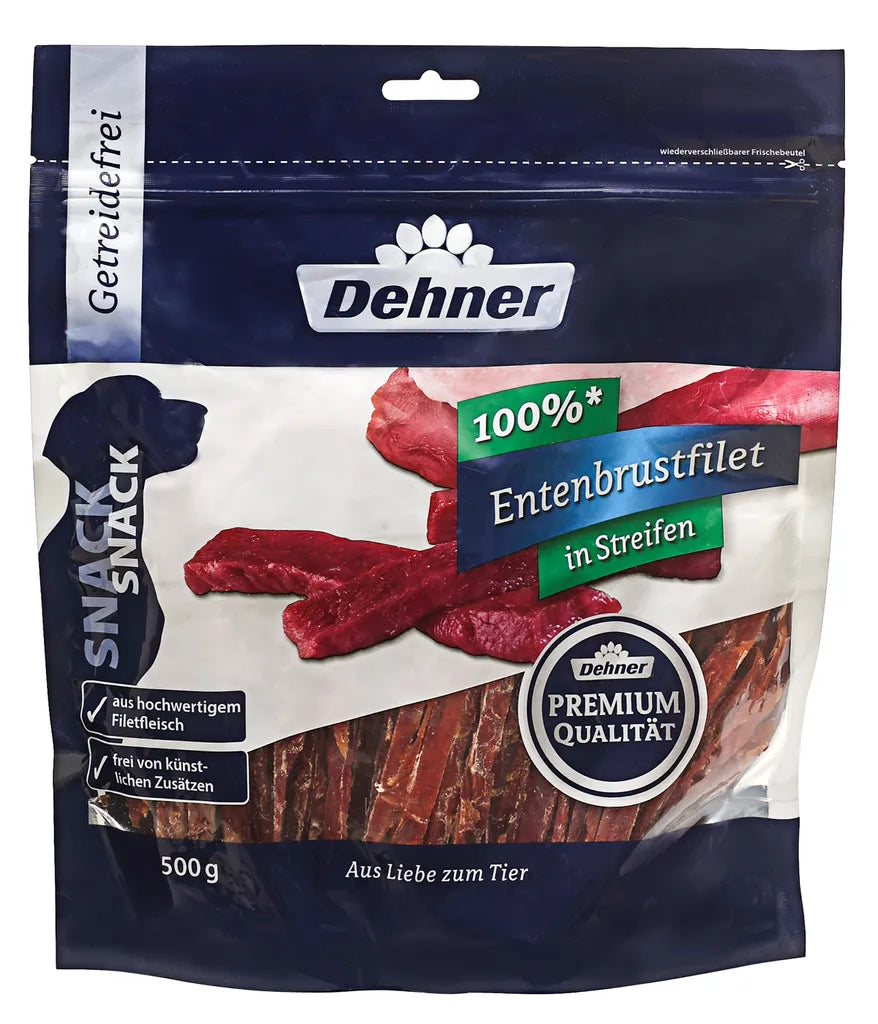  Dehner Premium Hundesnack, Entenbrustfilet In Streifen, 500 G