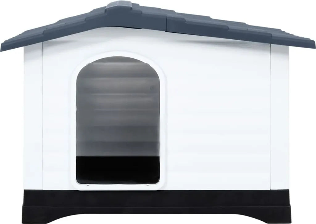  VidaXL Hundehütte Grau 90,5x68x66 Cm Polypropylen