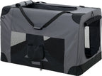 Pro-Tec [pro.tec] Hundetransportbox (grau - Faltbar) Gr. XXL