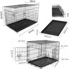 Mucola L Hundetransportbox Hundeklappkäfig Gitter Schwarz